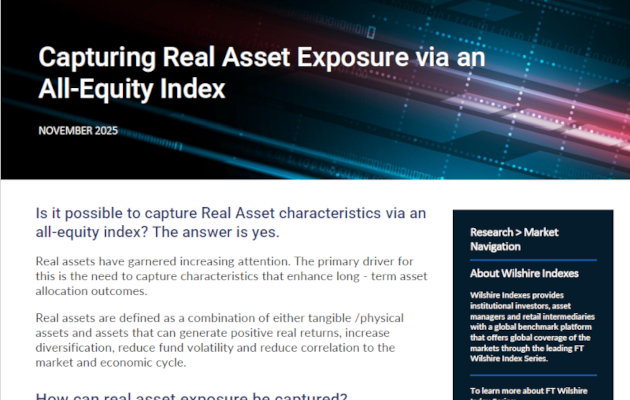 Capturing Real Asset Exposure via an All-Equity Index